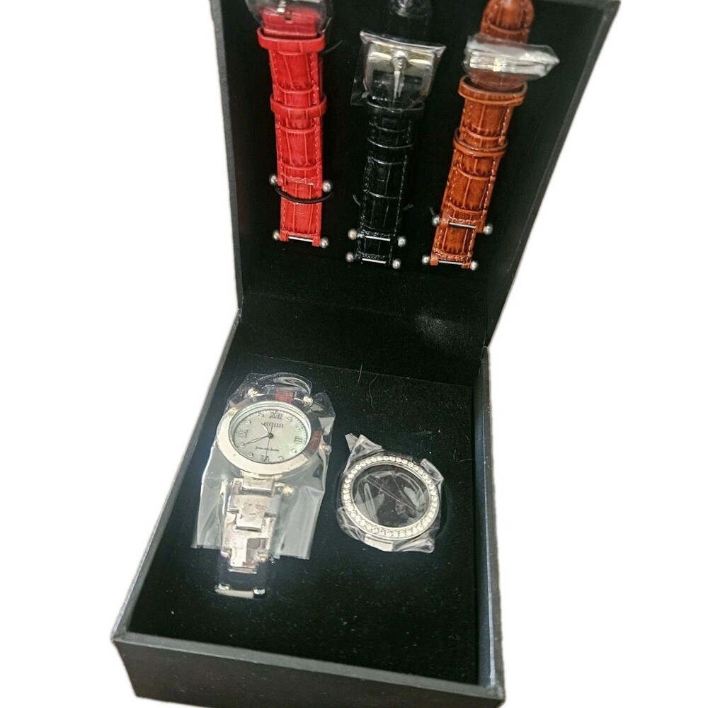 Ecclissi Women's Sterling Silver Watch 3  Bands and Dial Cover Vintage NEW